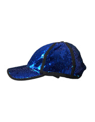 Dolce & Gabbana Koningsblauwe Baseballpet met Pailletten voor Heren