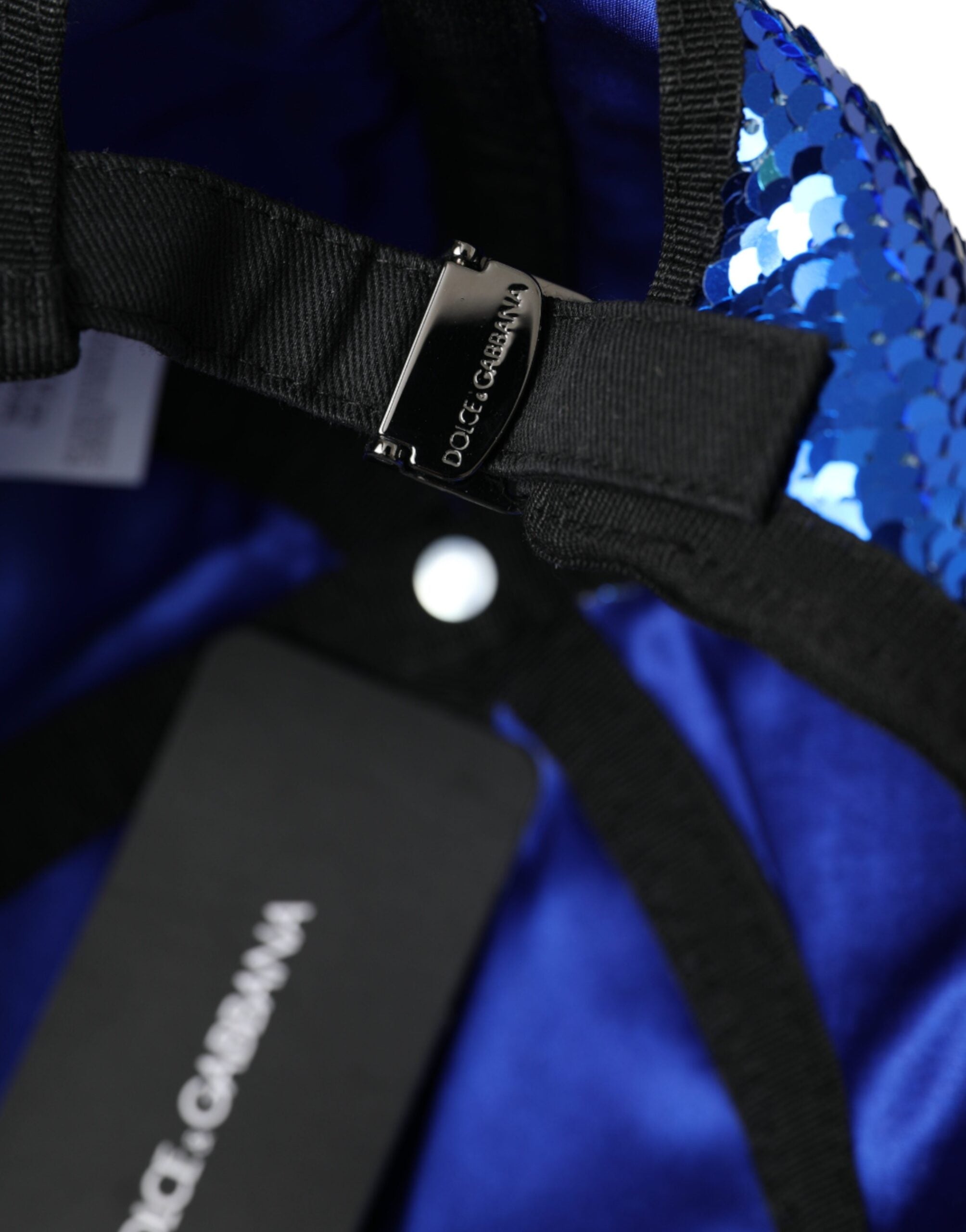 Dolce & Gabbana Koningsblauwe Baseballpet met Pailletten voor Heren