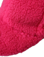 Dolce & Gabbana Pink Fleece Plüsch Baseballmütze Herren