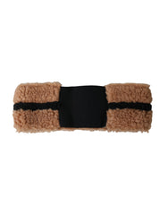 Dolce & Gabbana Stirnband aus braun-schwarzer Fleecewolle für Herren