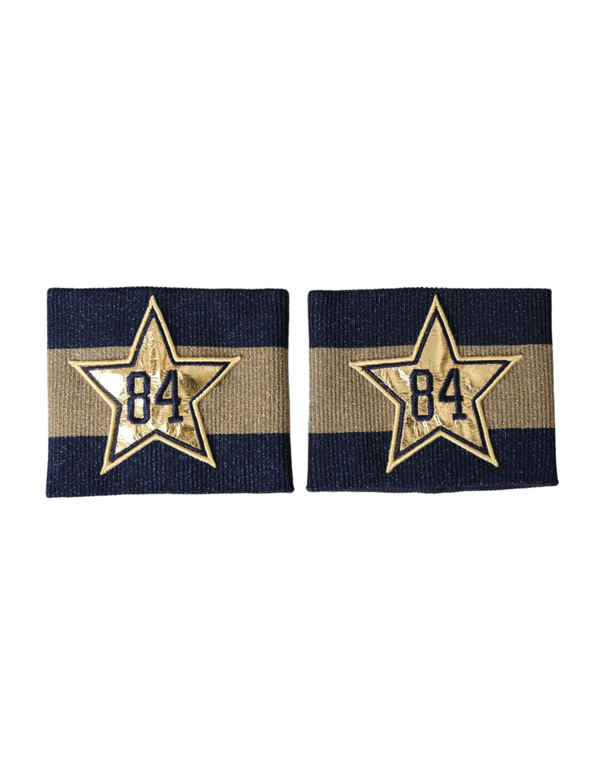 Dolce & Gabbana Schwarzes Gold Logo Stern 84 Viskose Armband