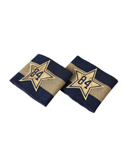 Dolce & Gabbana Schwarzes Gold Logo Stern 84 Viskose Armband