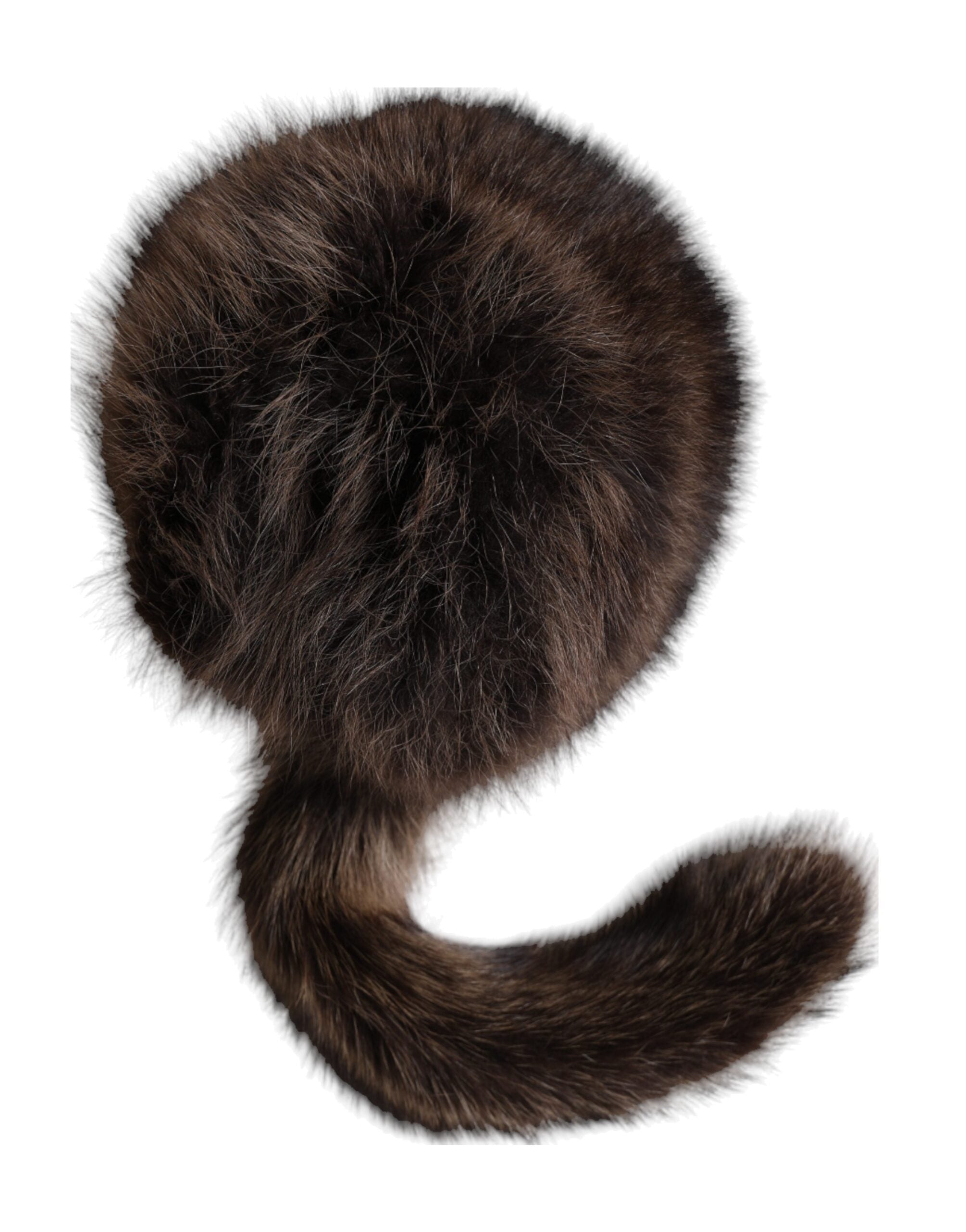 Dolce & Gabbana Damen brauner Waschbärfell-Anglerhut