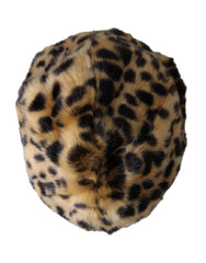Dolce & Gabbana Bruine Luipaard Bont Dames Bucket Hat