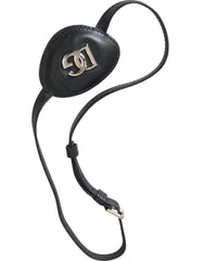 Dolce & Gabbana Zwart Kalfsleder Metalen DG Logo Ooglapje