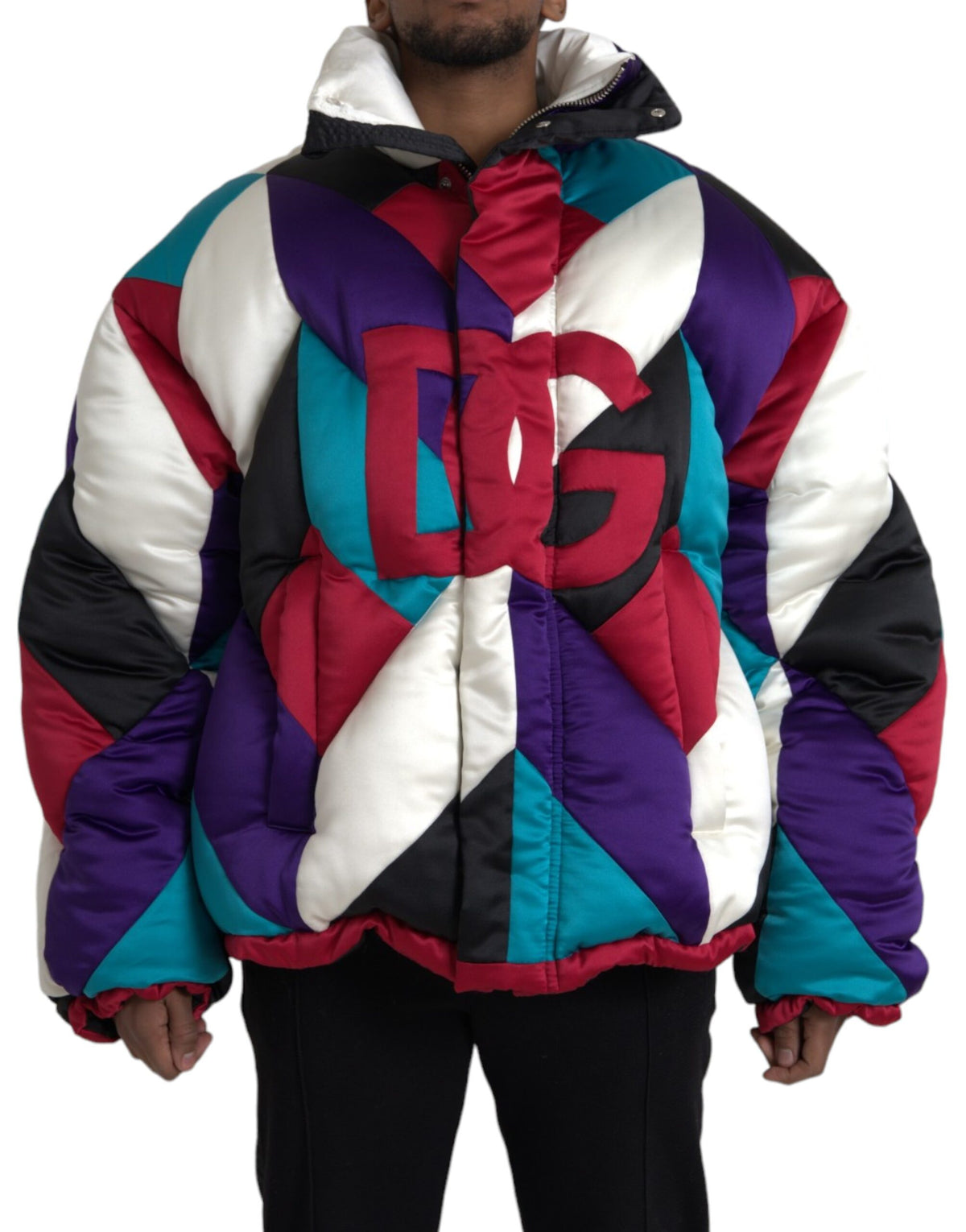 Dolce &amp; Gabbana – Mehrfarbige Windjacke mit Logo