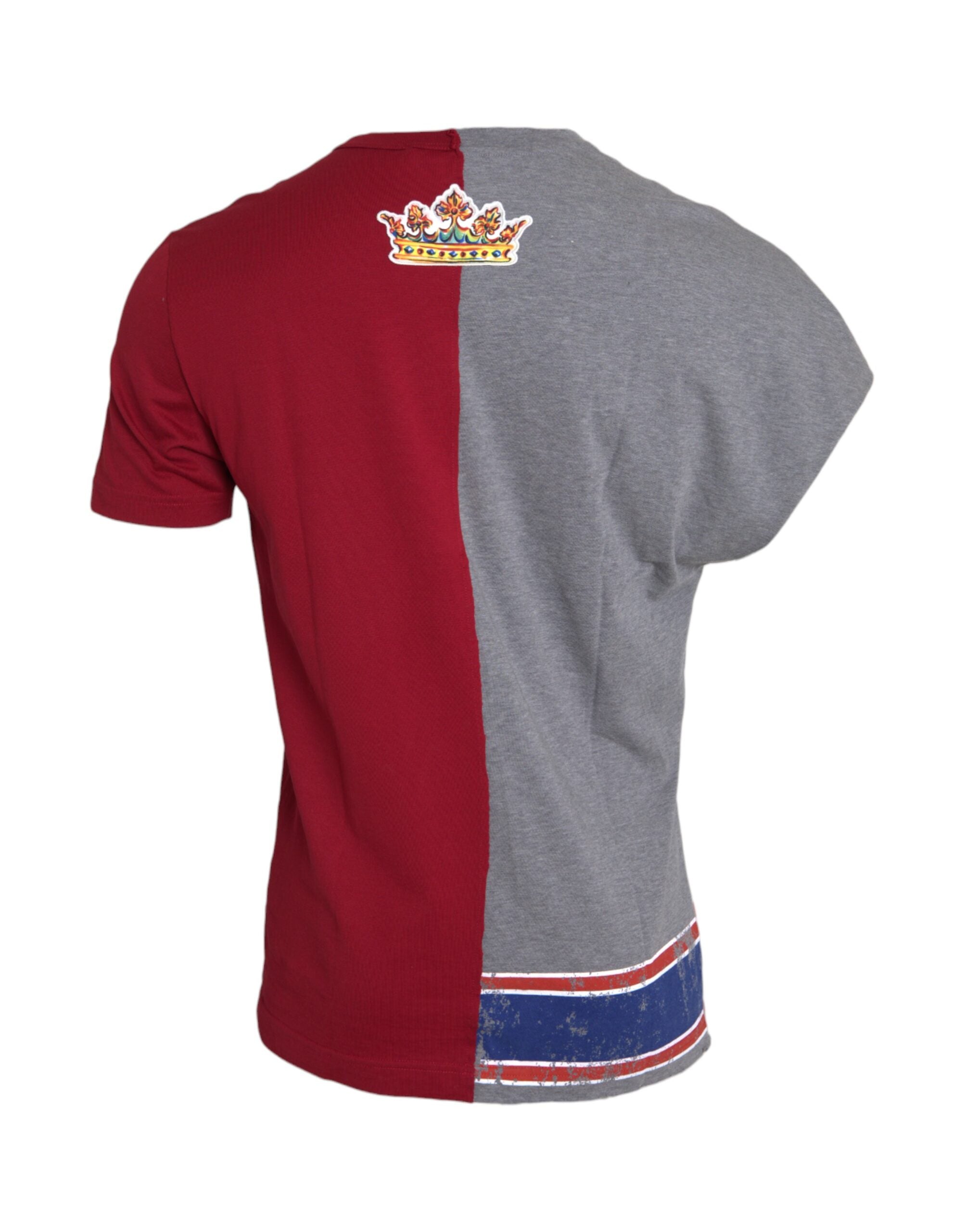 Dolce & Gabbana Kurzarm-T-Shirt mit mehrfarbigem Grafikmuster