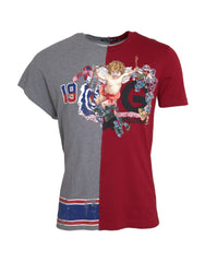 Dolce & Gabbana Kurzarm-T-Shirt mit mehrfarbigem Grafikmuster