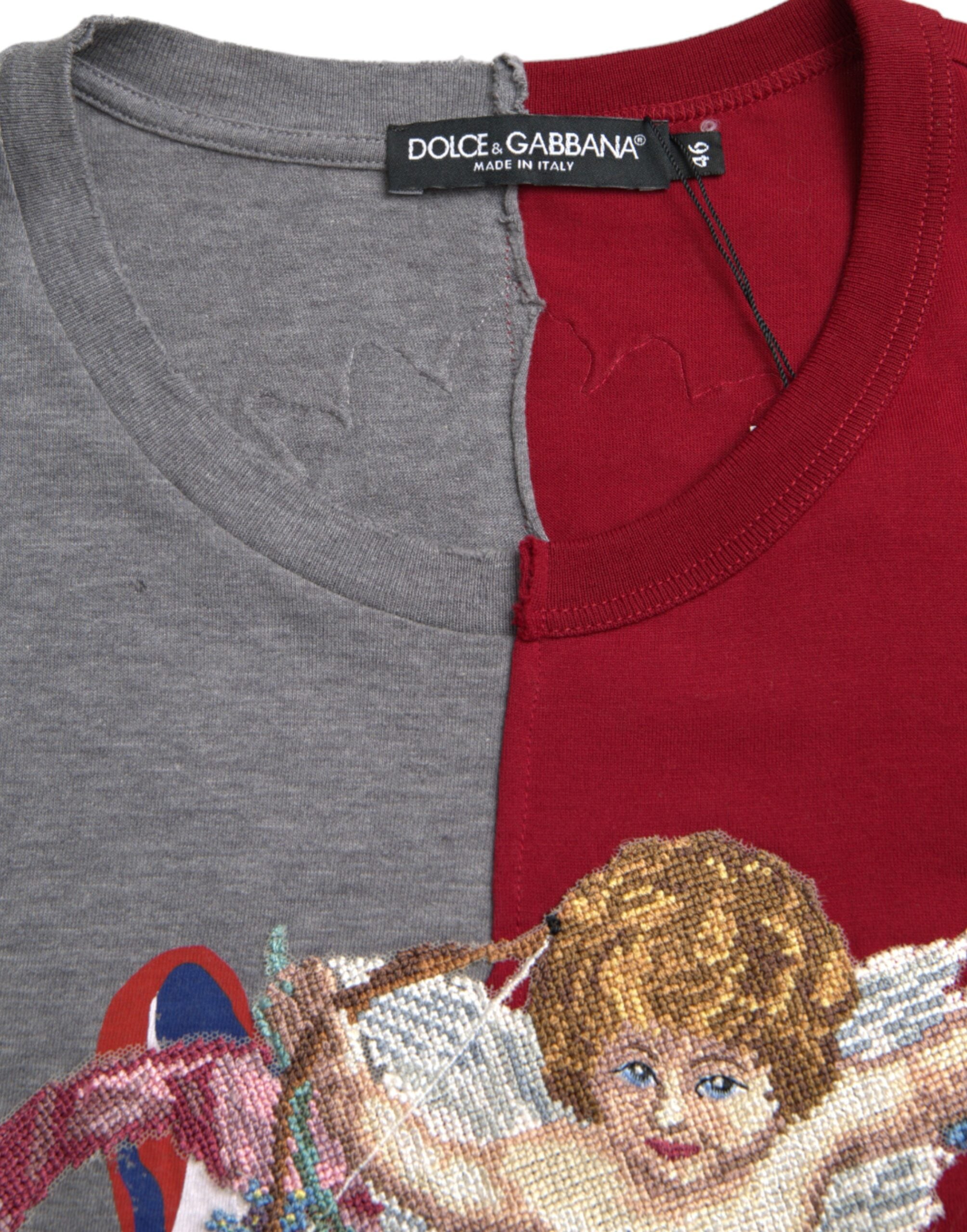Dolce & Gabbana Kurzarm-T-Shirt mit mehrfarbigem Grafikmuster