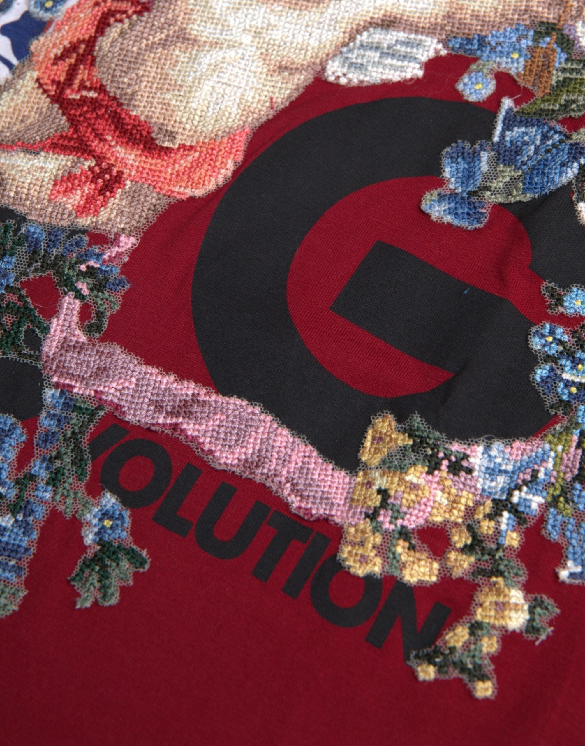 Dolce & Gabbana Kurzarm-T-Shirt mit mehrfarbigem Grafikmuster