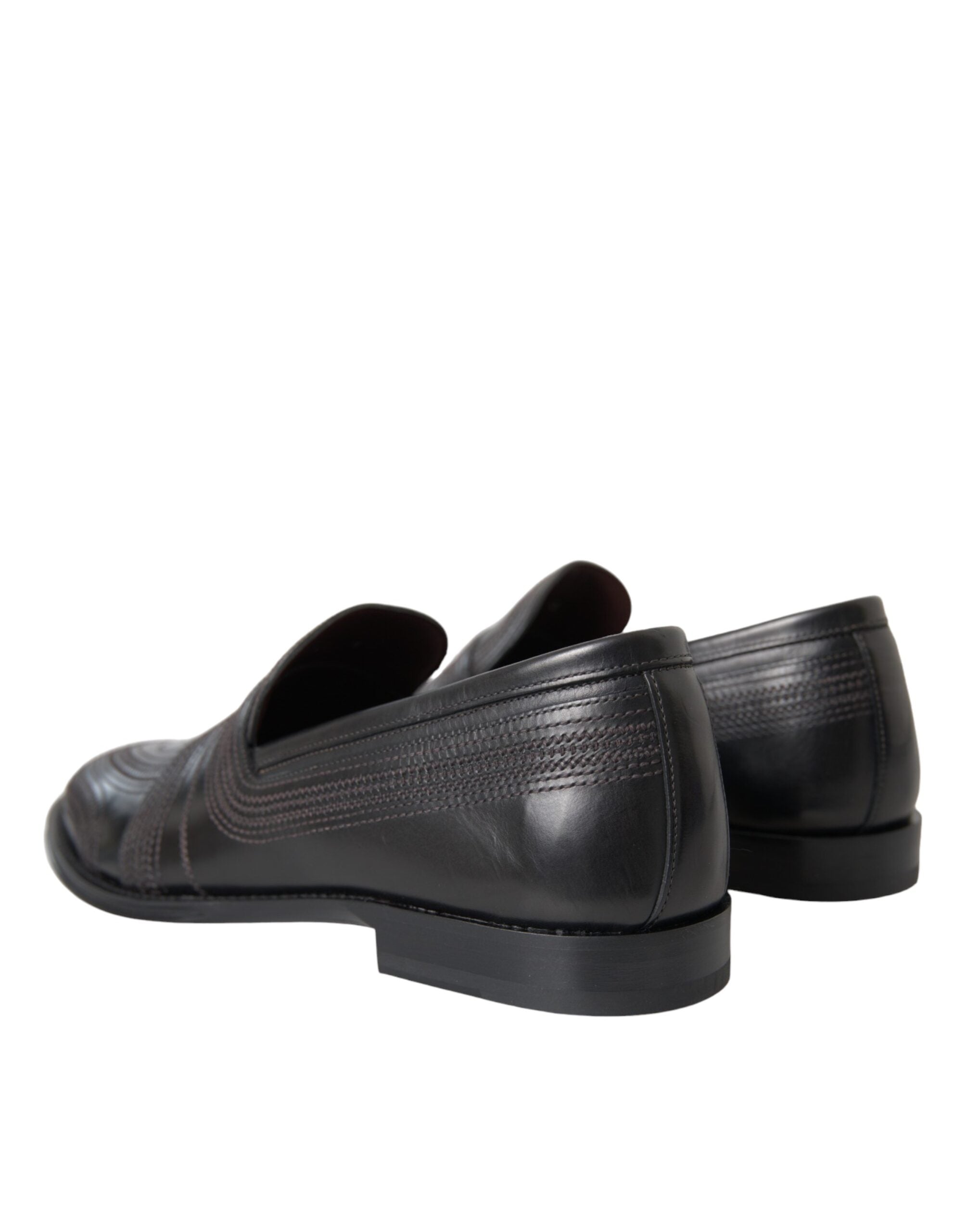 Dolce & Gabbana Schwarze Braune Leder Mokassins Herren Anzugschuhe