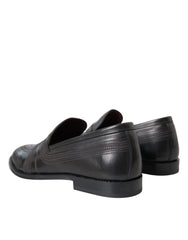 Dolce & Gabbana Schwarze Braune Leder Mokassins Herren Anzugschuhe