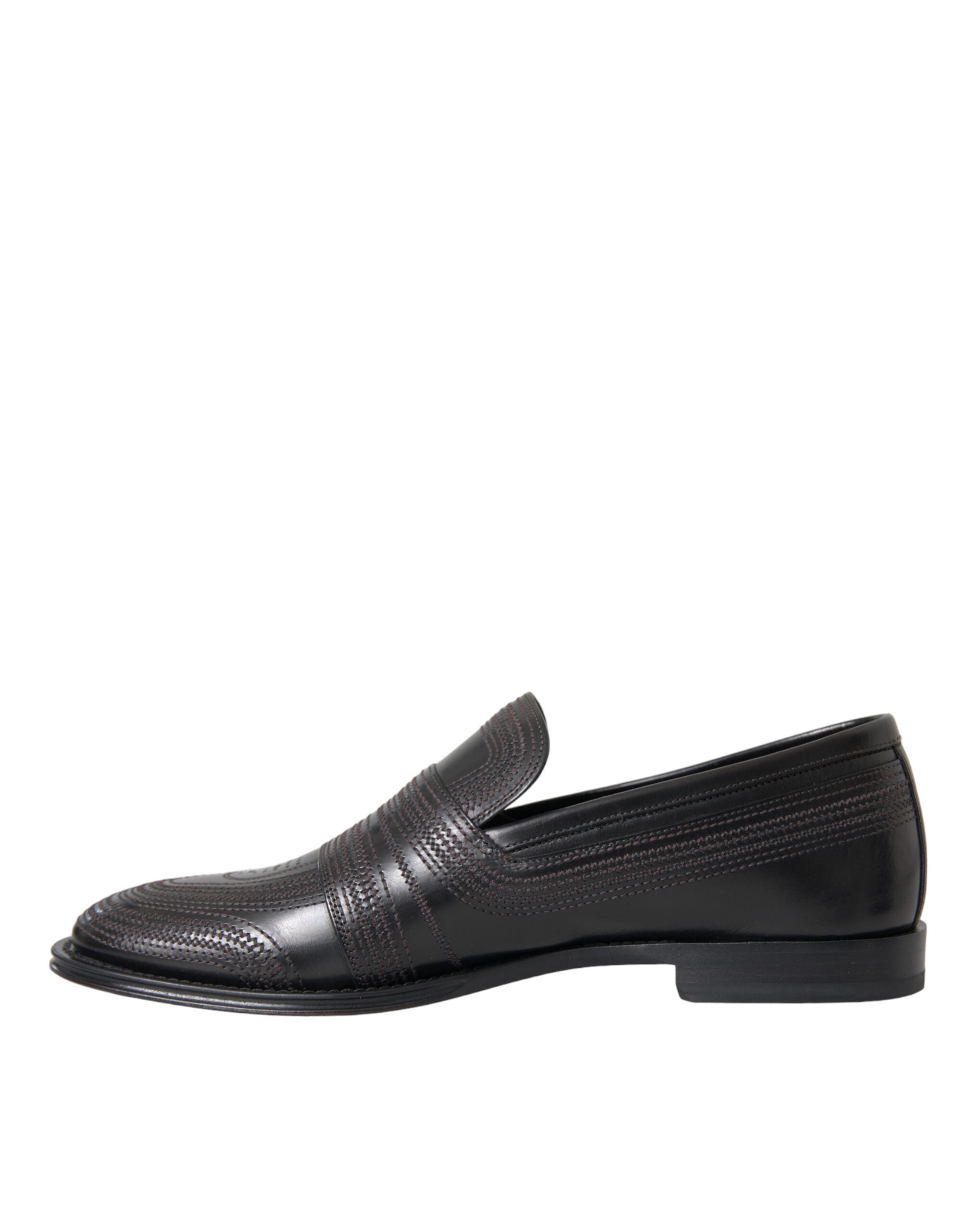 Dolce & Gabbana Schwarze Braune Leder Mokassins Herren Anzugschuhe