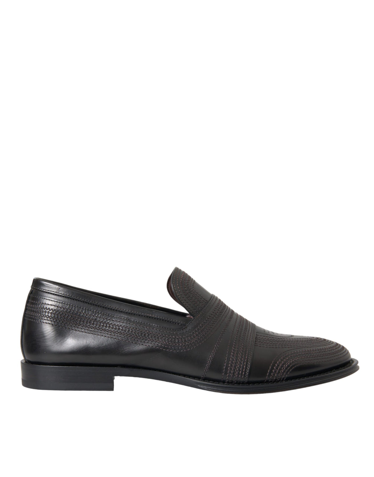 Dolce & Gabbana Schwarze Braune Leder Mokassins Herren Anzugschuhe