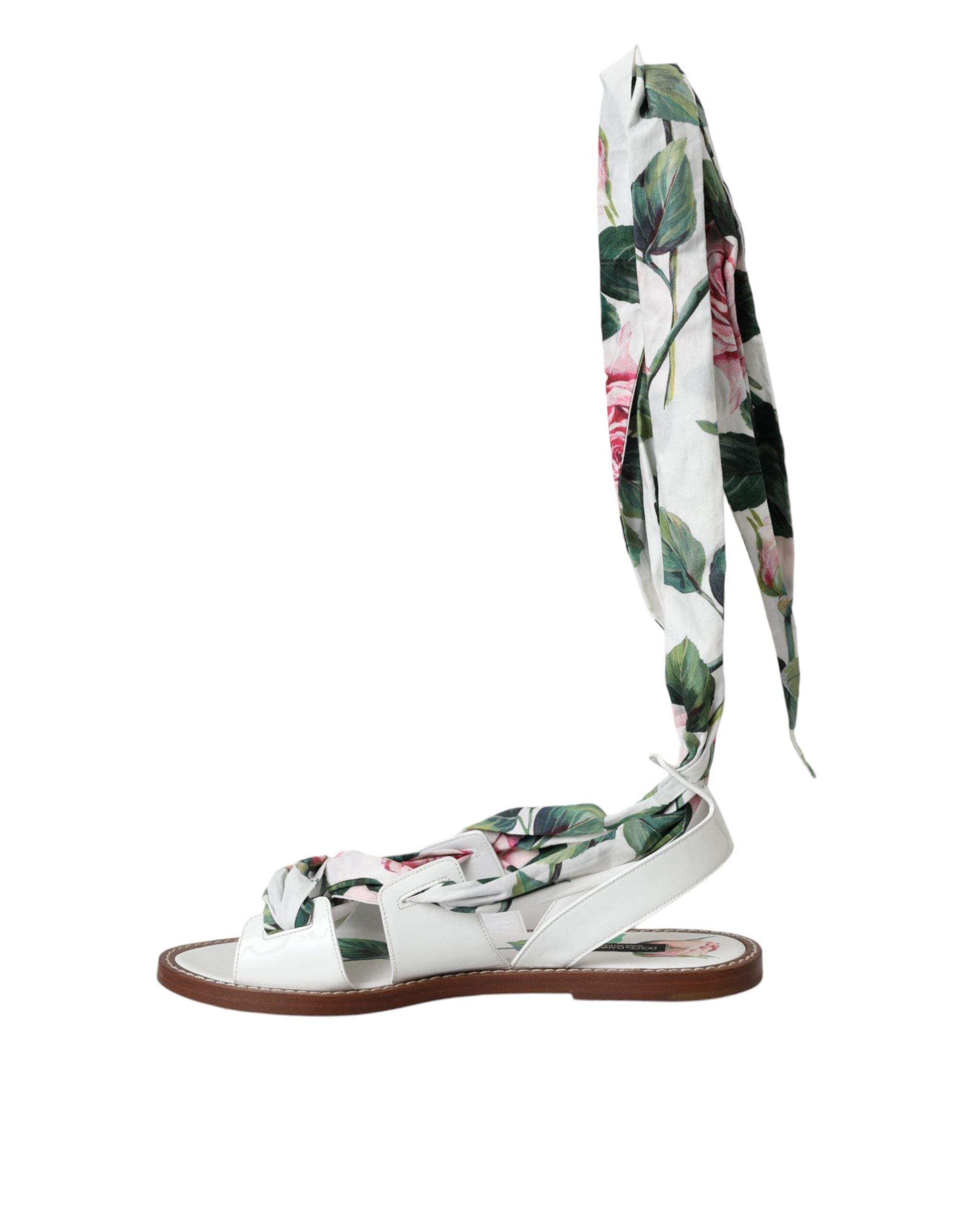 Dolce &amp; Gabbana Sandalen mit Knöchelriemen und Blumenmuster, mehrfarbig