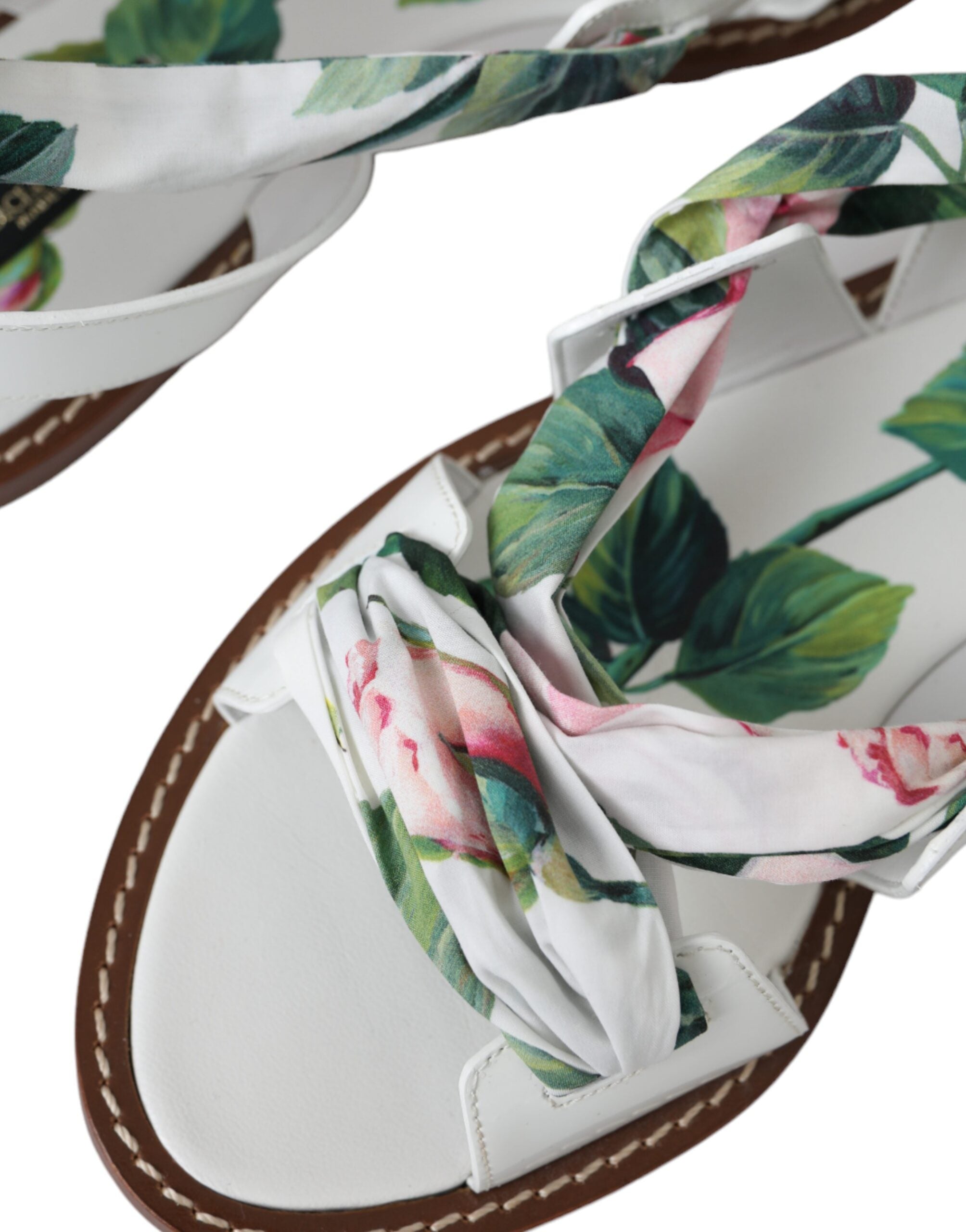 Dolce &amp; Gabbana Sandalen mit Knöchelriemen und Blumenmuster, mehrfarbig