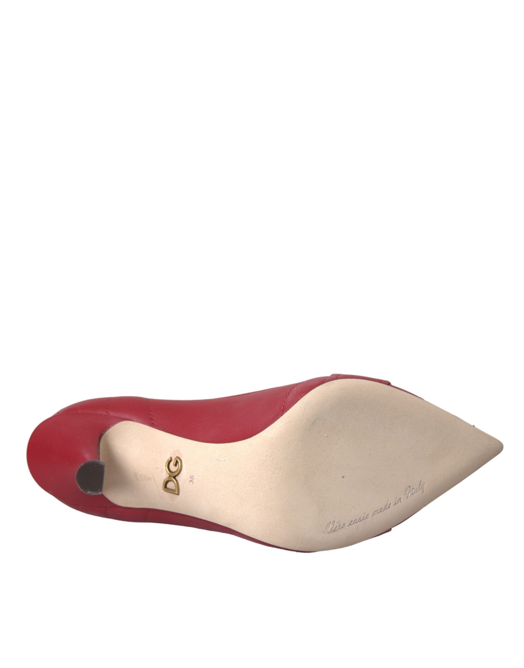 Dolce & Gabbana Rote Devotion Leder-Heels Pumps Schuhe