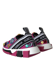 Dolce &amp; Gabbana Rosa Sorrento Kristalle Sneakers Schuhe