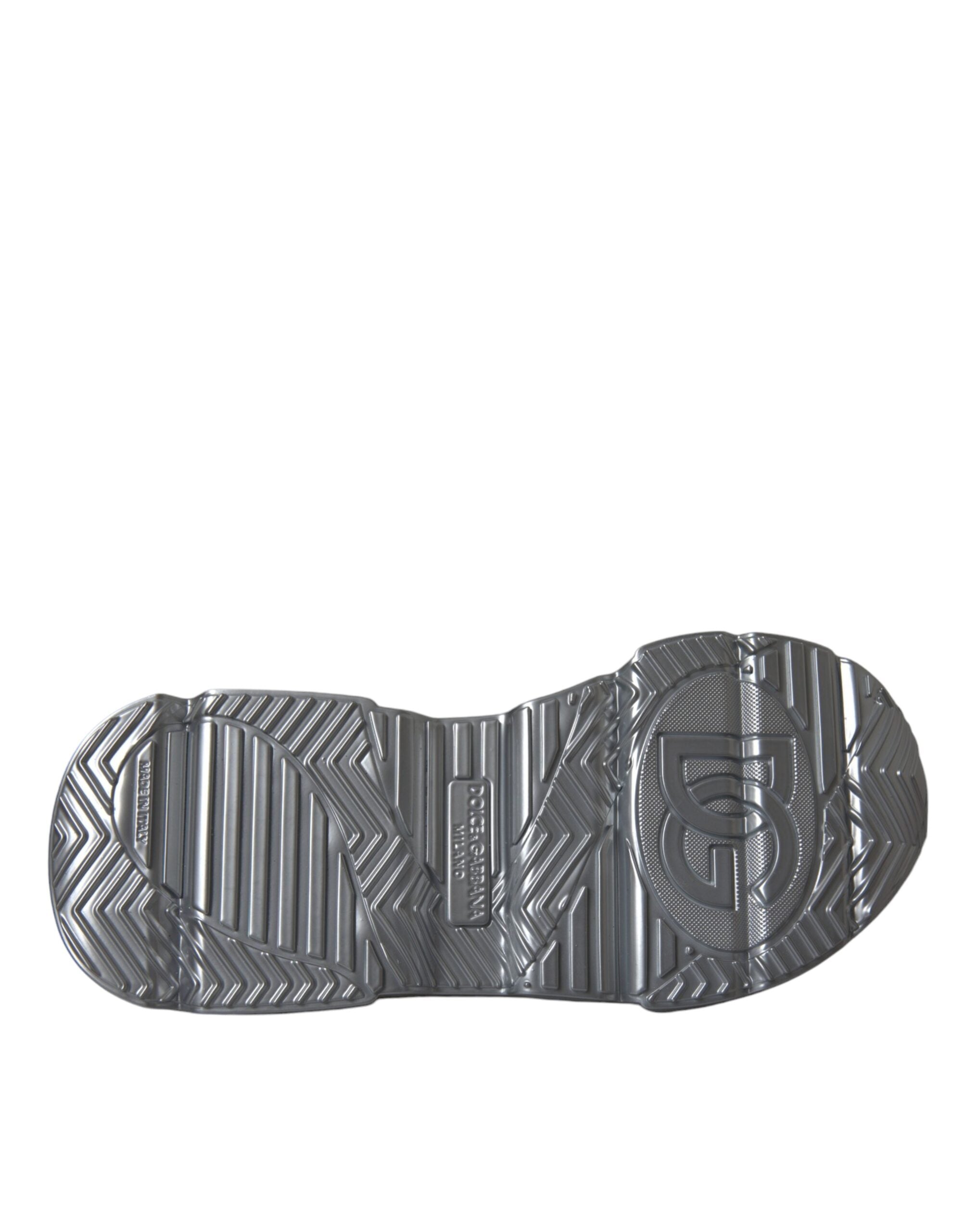 Dolce & Gabbana Zilver Iriserende DAYMASTER Leren Sneakers Schoenen