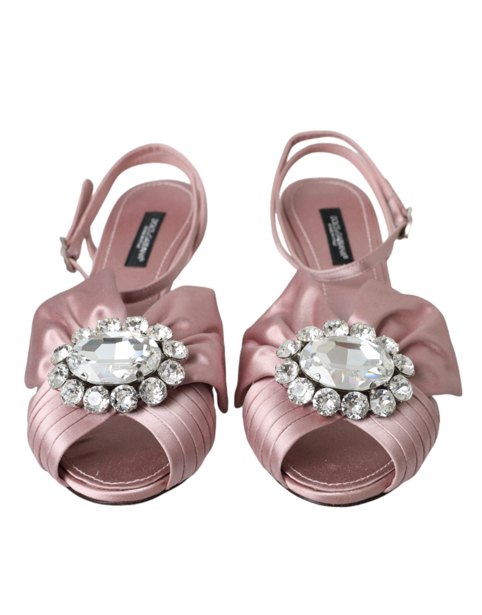 Dolce & Gabbana Pink Keira Kristallabsatz Sandalen Schuhe