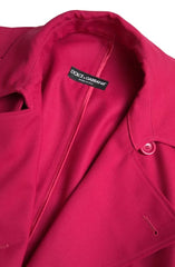 Dolce & Gabbana Donkerroze Double-Breasted Trenchcoat Jas