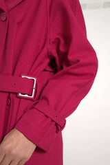 Dolce & Gabbana Donkerroze Double-Breasted Trenchcoat Jas