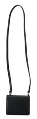Dolce & Gabbana Zwarte Leren Bifold Schoudertas Dames Portemonnee