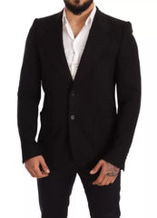 Dolce & Gabbana Zwart Wollen Slim Fit Jasje Blazer