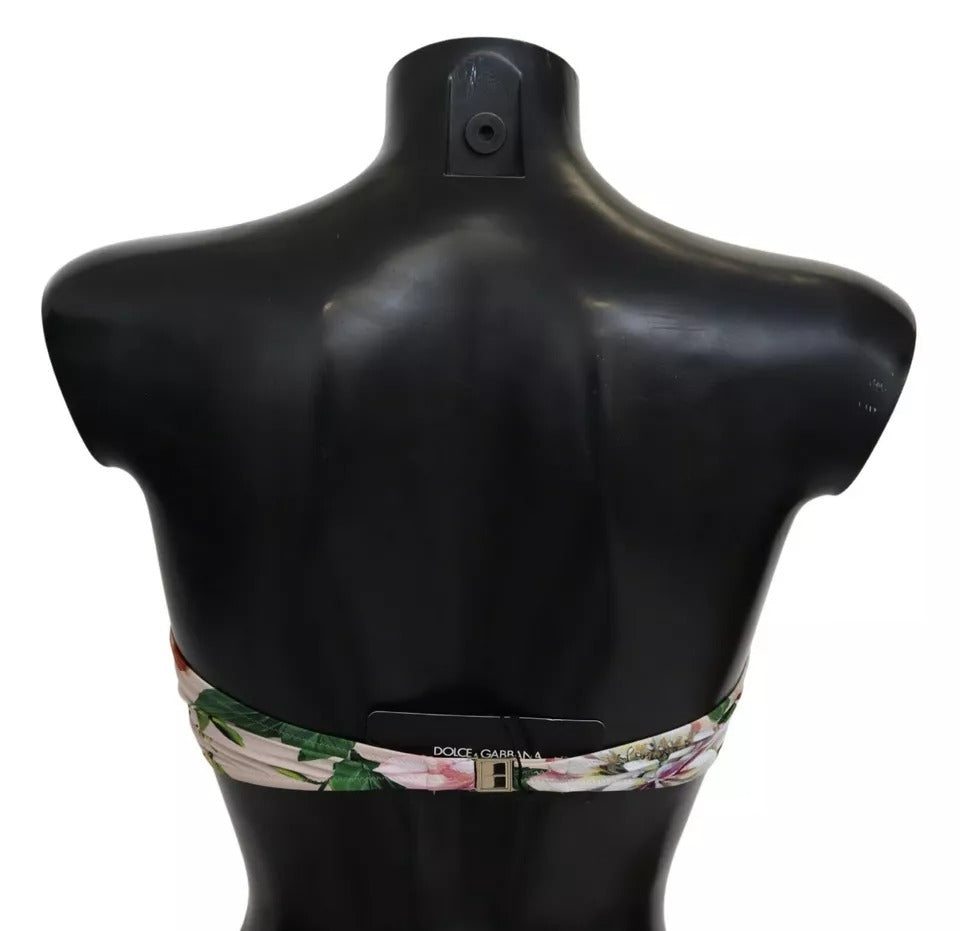 Dolce & Gabbana Pinkes Bikinioberteil mit Blumenmuster