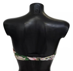 Dolce & Gabbana Pinkes Bikinioberteil mit Blumenmuster