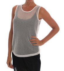 Dolce & Gabbana Weißes Netztanktop Transparent