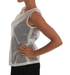 Dolce & Gabbana Weißes Netztanktop Transparent