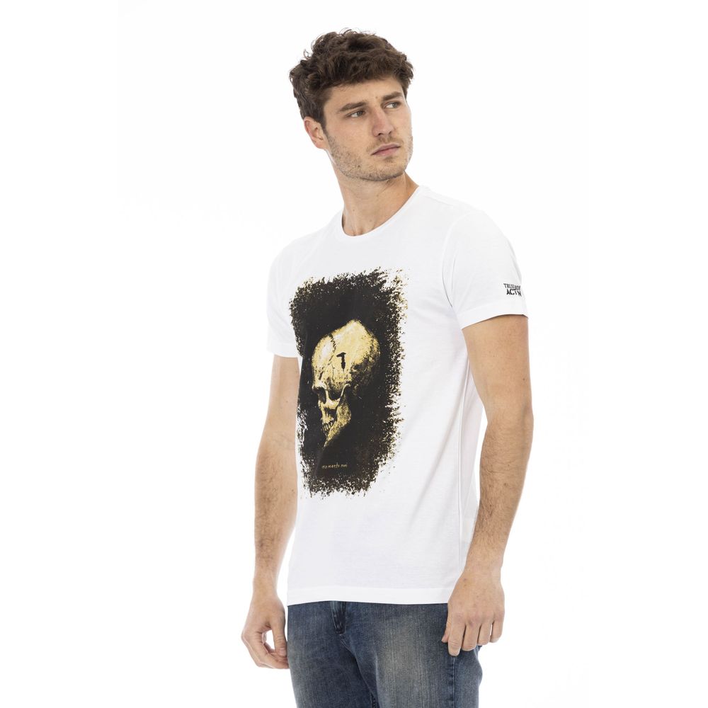 Trussardi Action Weißes Baumwoll-Herren-T-Shirt