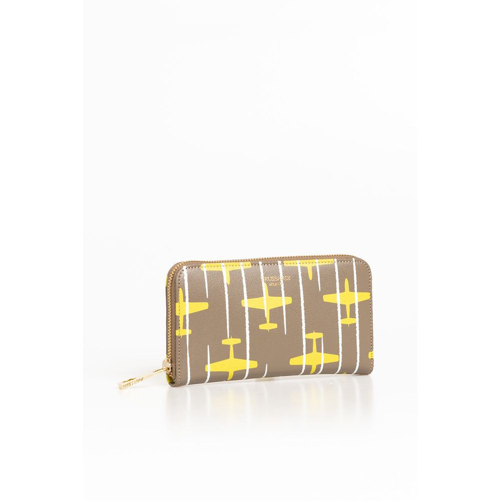 Trussardi Beige Leren Dames Portemonnee