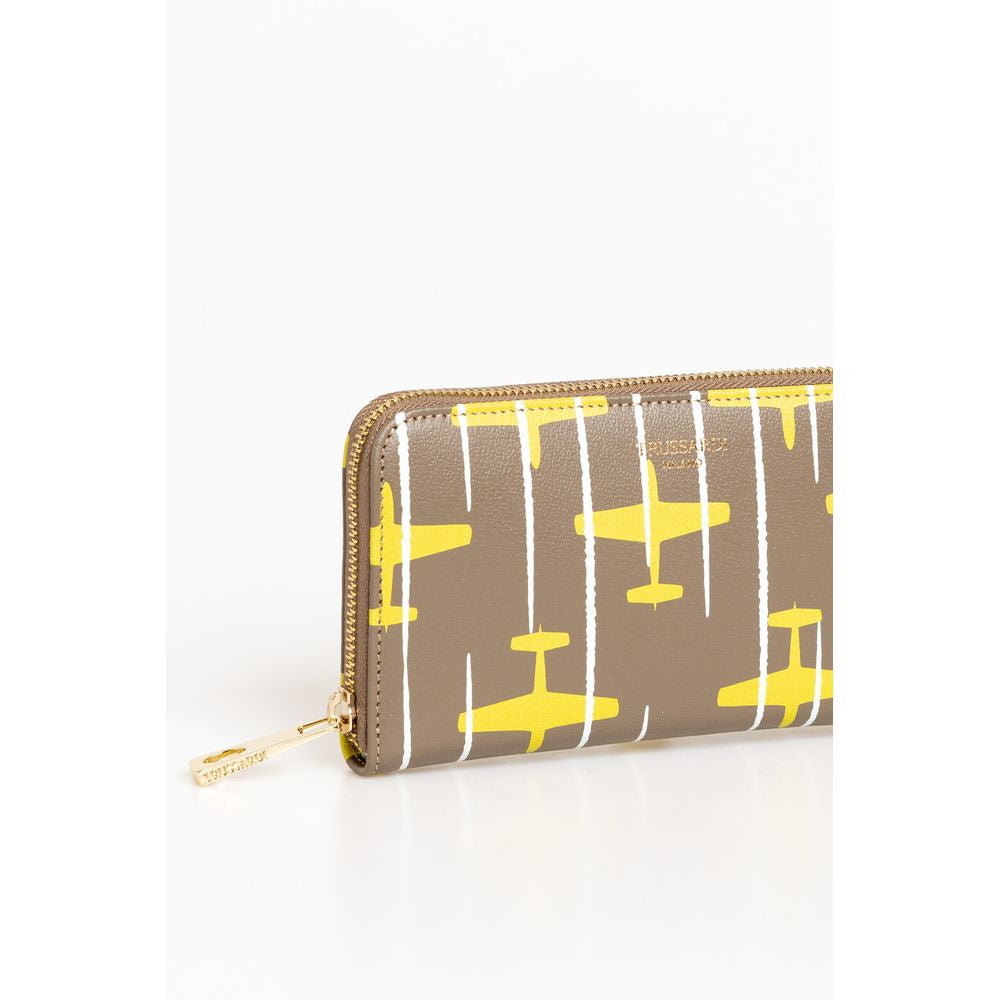 Trussardi Beige Leren Dames Portemonnee