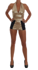 Dolce & Gabbana Gouden Zijden Stretch Romper Body