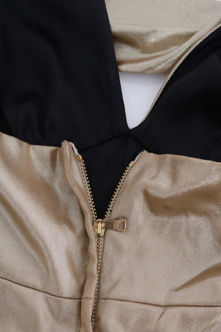 Dolce & Gabbana Gouden Zijden Stretch Romper Body