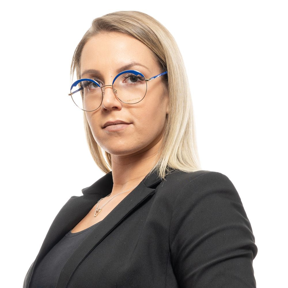 Emilio Pucci Brille aus blauem Metall und Kunststoff (Fassungen)