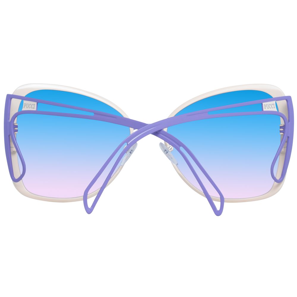 Emilio Pucci Sonnenbrille aus beigem Metall
