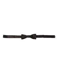 Dolce & Gabbana Braune Fantasy Seide Verstellbare Halsweite Herren Papillon Fliege
