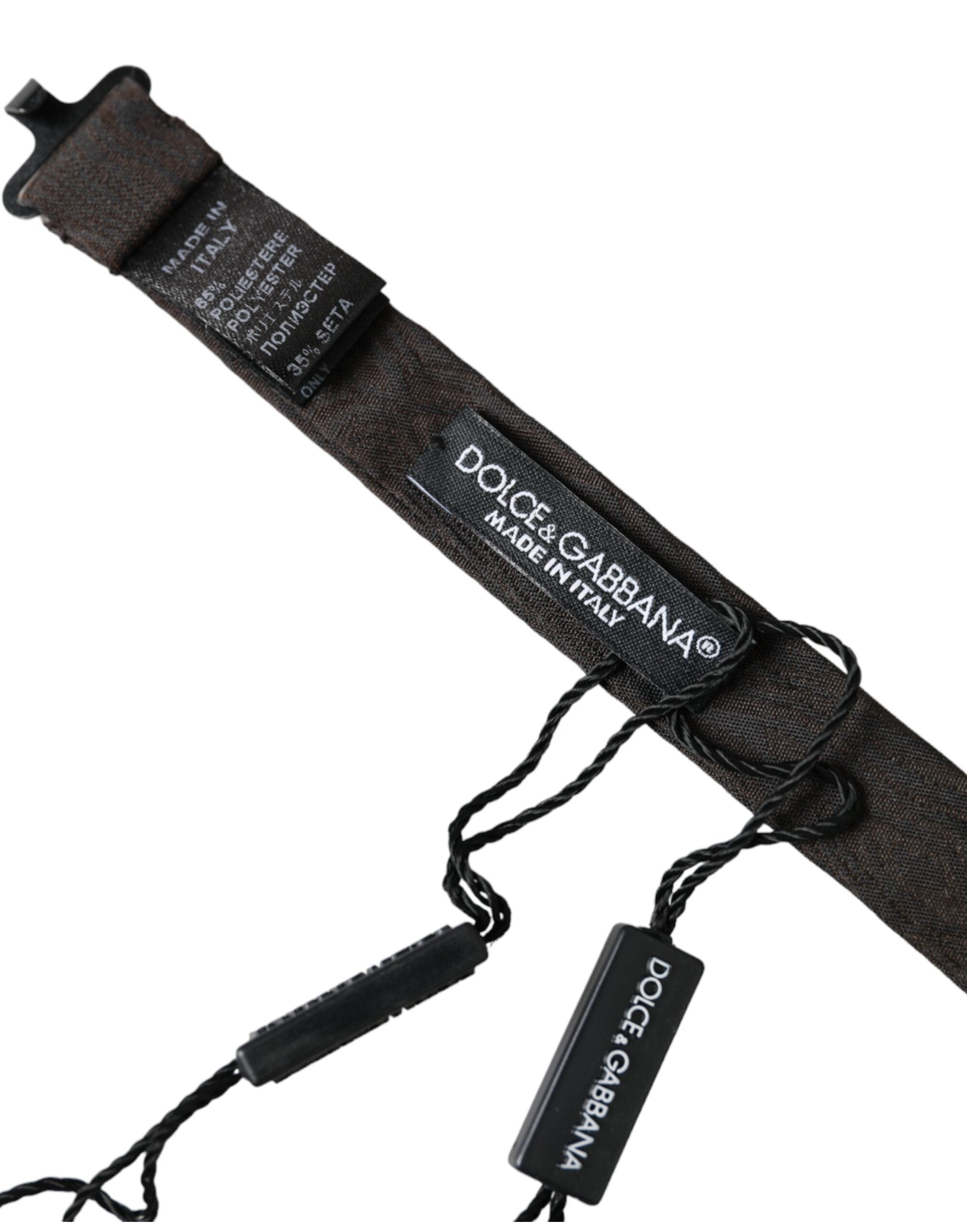 Dolce & Gabbana Schwarze Seiden-verstellbare Herrenfliege