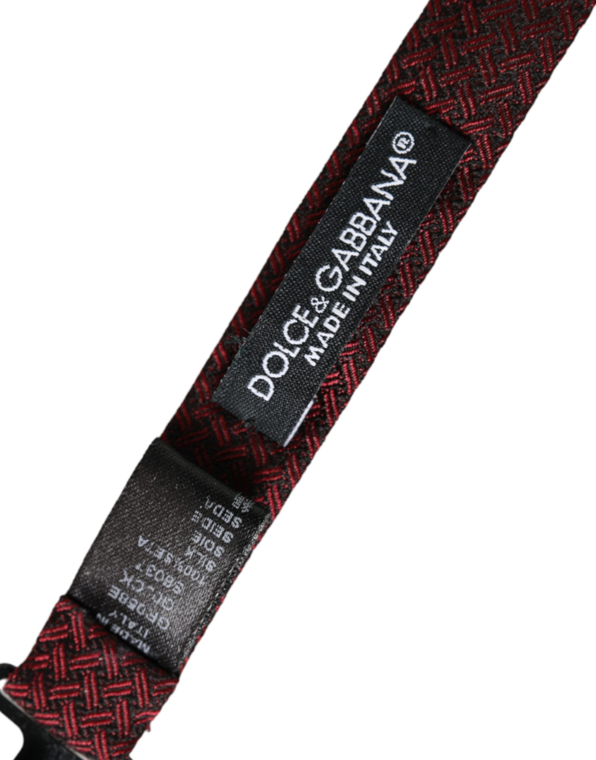 Dolce & Gabbana Rote Seidenfliege mit verstellbarem Hals für Herren
