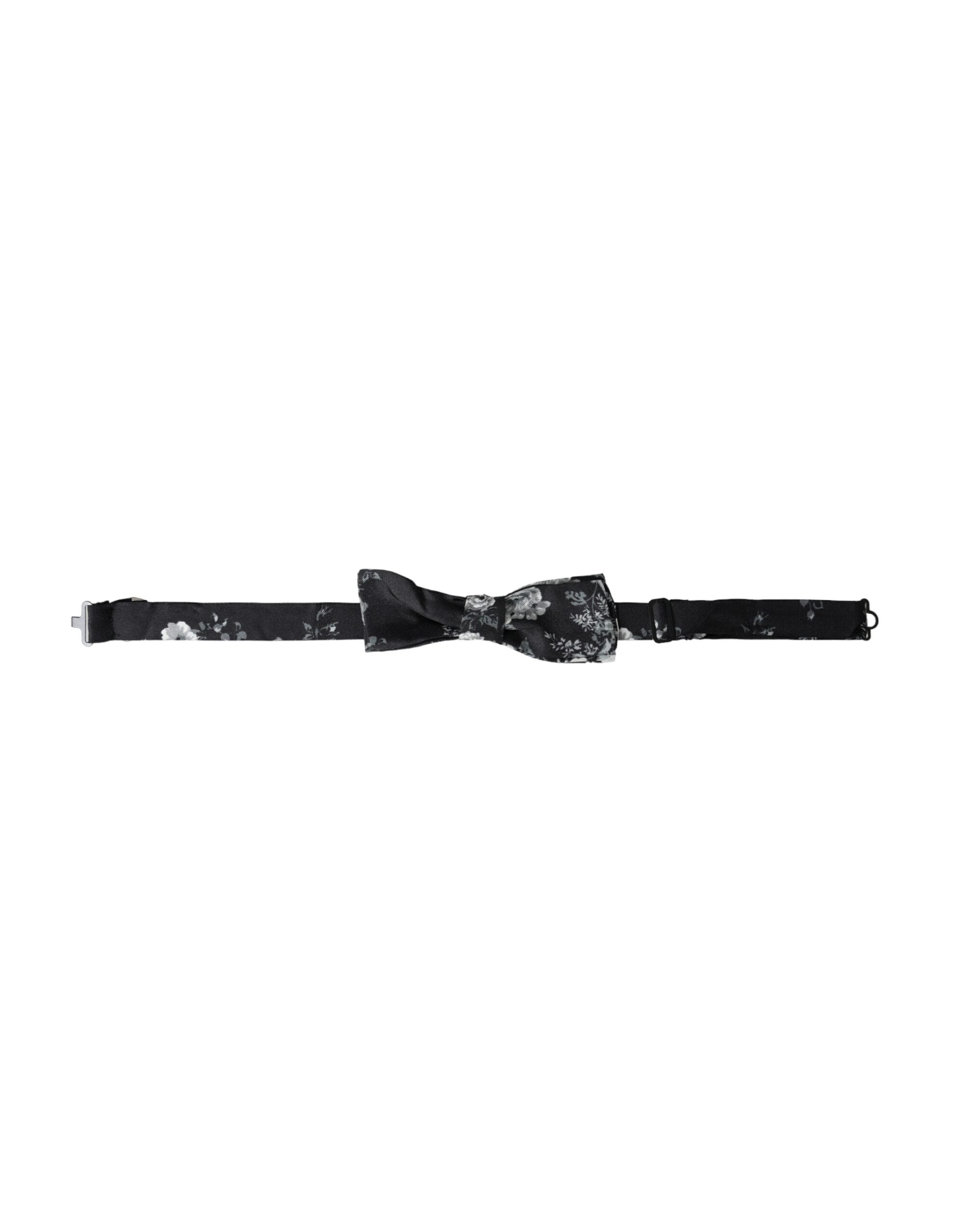 Dolce & Gabbana Schwarze florale Fantasie verstellbare Herrenfliege