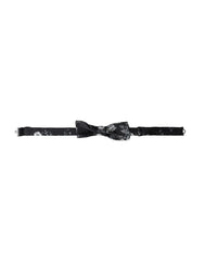 Dolce & Gabbana Schwarze florale Fantasie verstellbare Herrenfliege