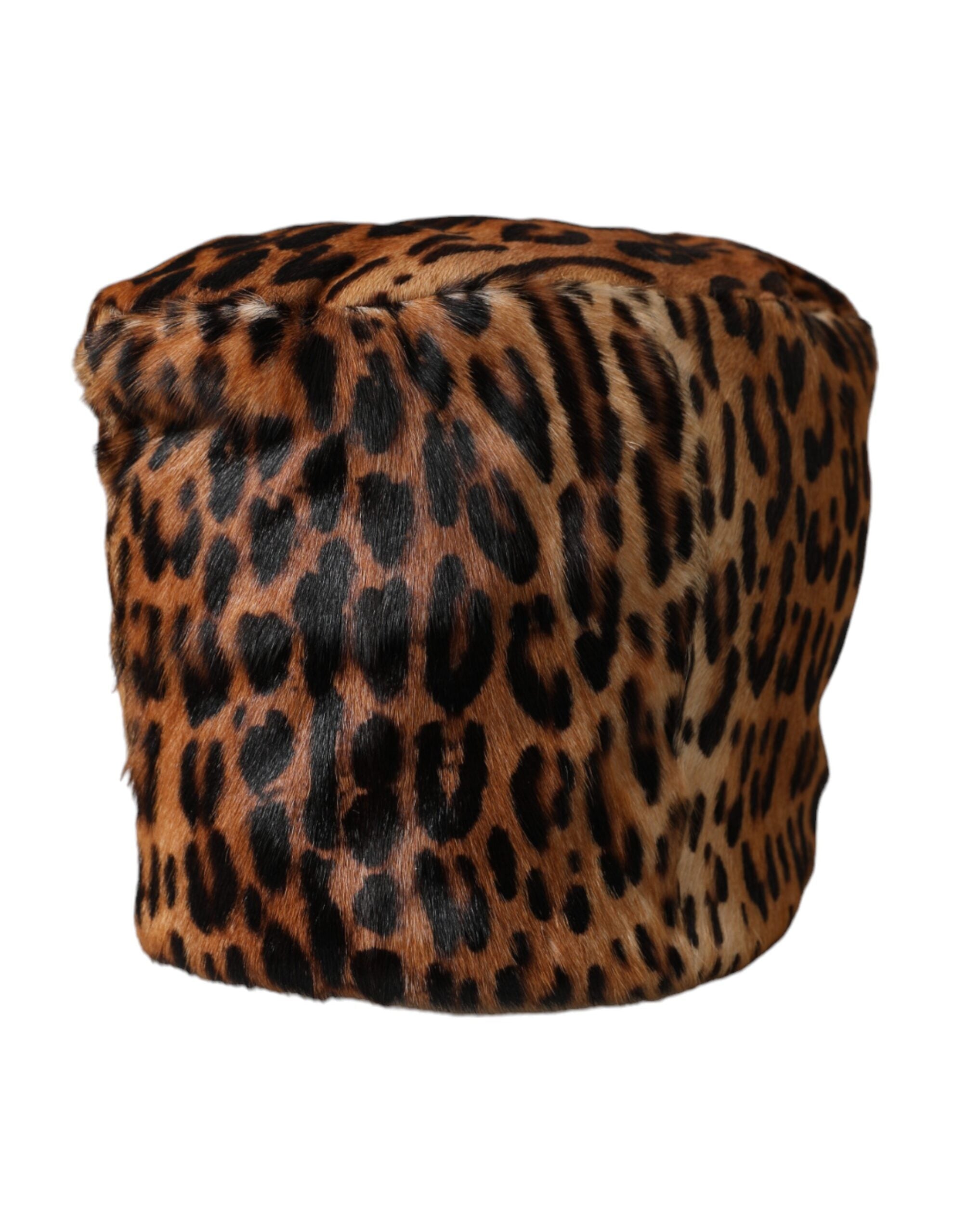 Dolce & Gabbana Brauner Leopardenfell Fischerhut für Damen