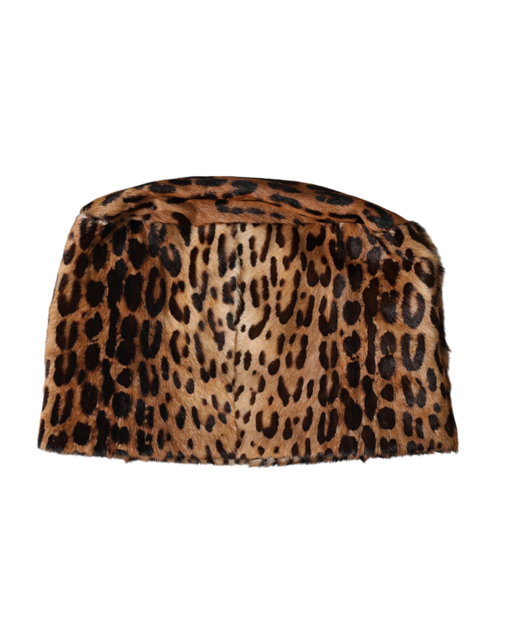 Dolce & Gabbana Brauner Leopardenfell Fischerhut für Damen