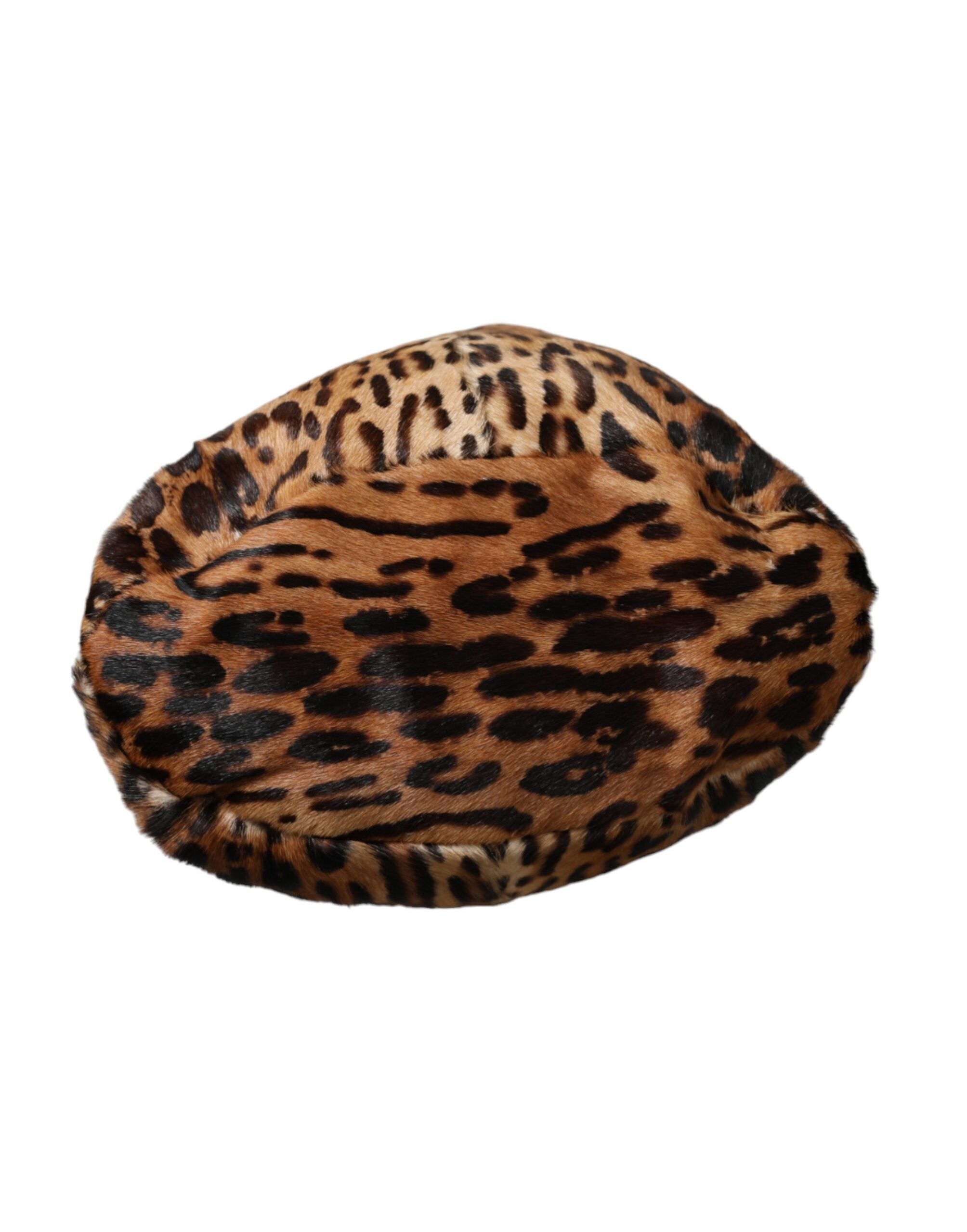 Dolce & Gabbana Brauner Leopardenfell Fischerhut für Damen