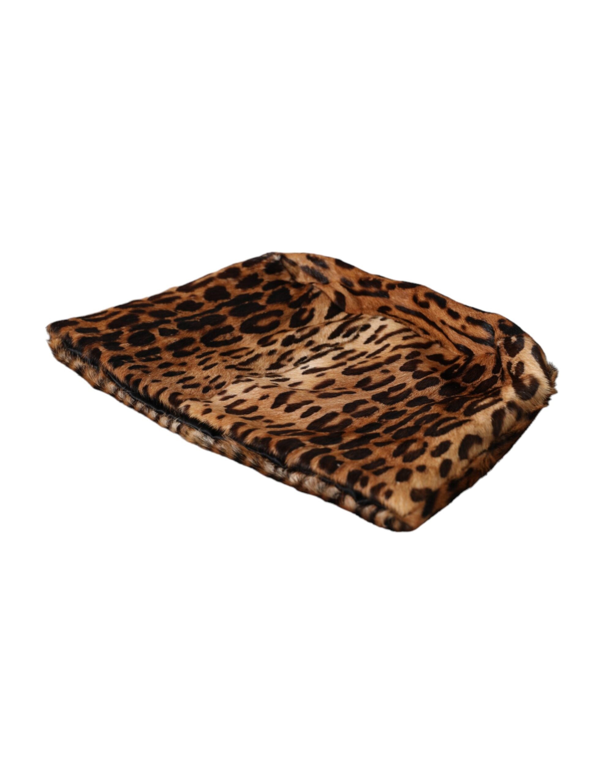 Dolce & Gabbana Brauner Leopardenfell Fischerhut für Damen