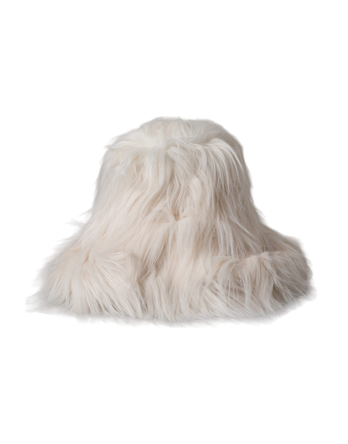 Dolce & Gabbana Off-White Damen-Bucket Hat aus Acrylpelz