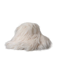 Dolce & Gabbana Off-White Damen-Bucket Hat aus Acrylpelz